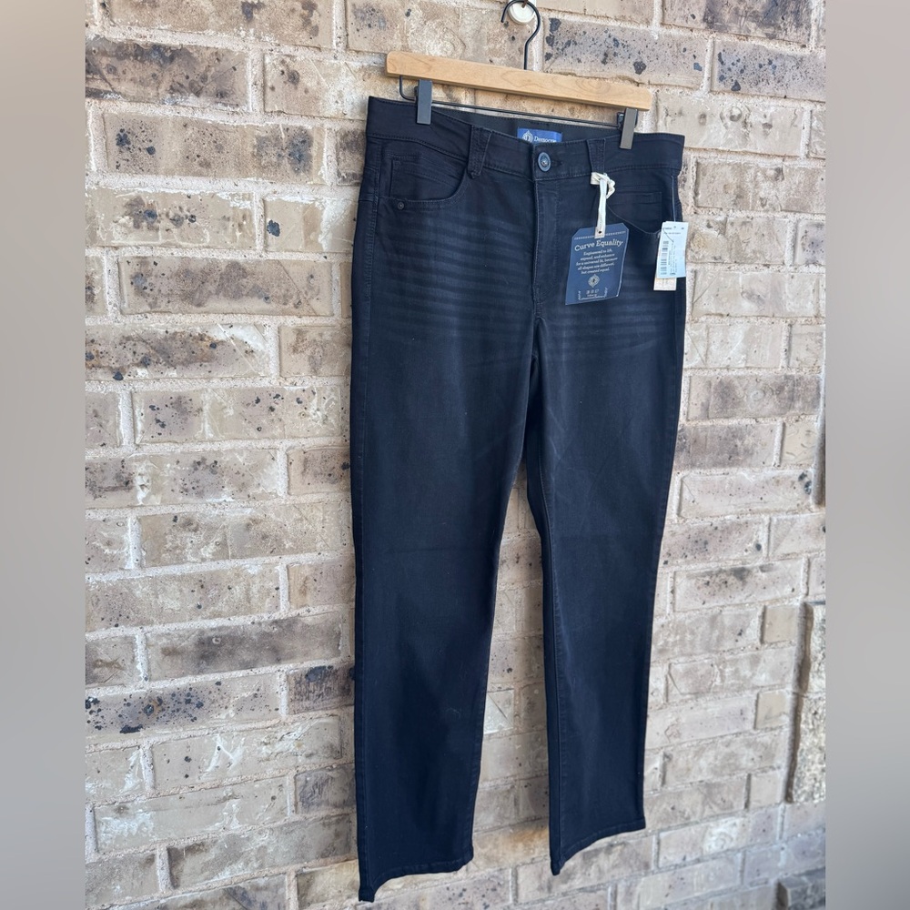 NWT Democracy Black Denim Steaight Leg Jeans Size 12 - Picture 3 of 9